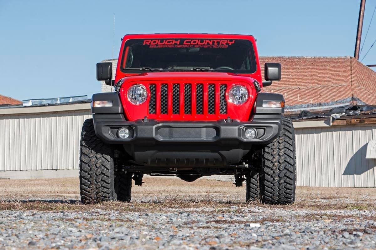 Jeep Wrangler Suspension Lift Kit - Front + Rear - Rough Country - V2 with Linear Coil Rate Springs - '18-'23